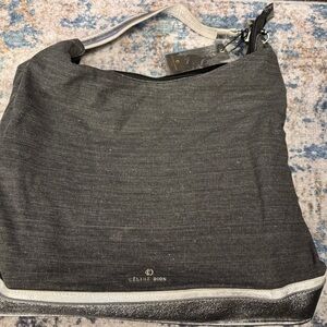 Black and Silver Women's Bag Purse Celine Dion LF12